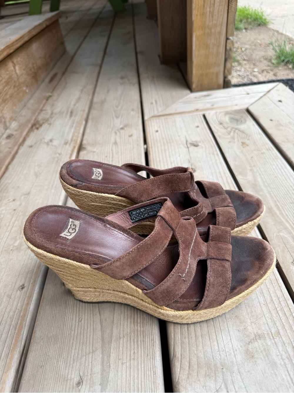 Ugg Women’s Open-toe Wedges Brown Size 8